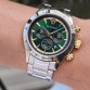 VERSACE SILVER GOLD GREEN DIAL