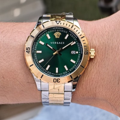 VERSACE TWO TONE GREEN DIAL