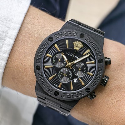 VERSACE FULL BLACK GOLD DETAIL