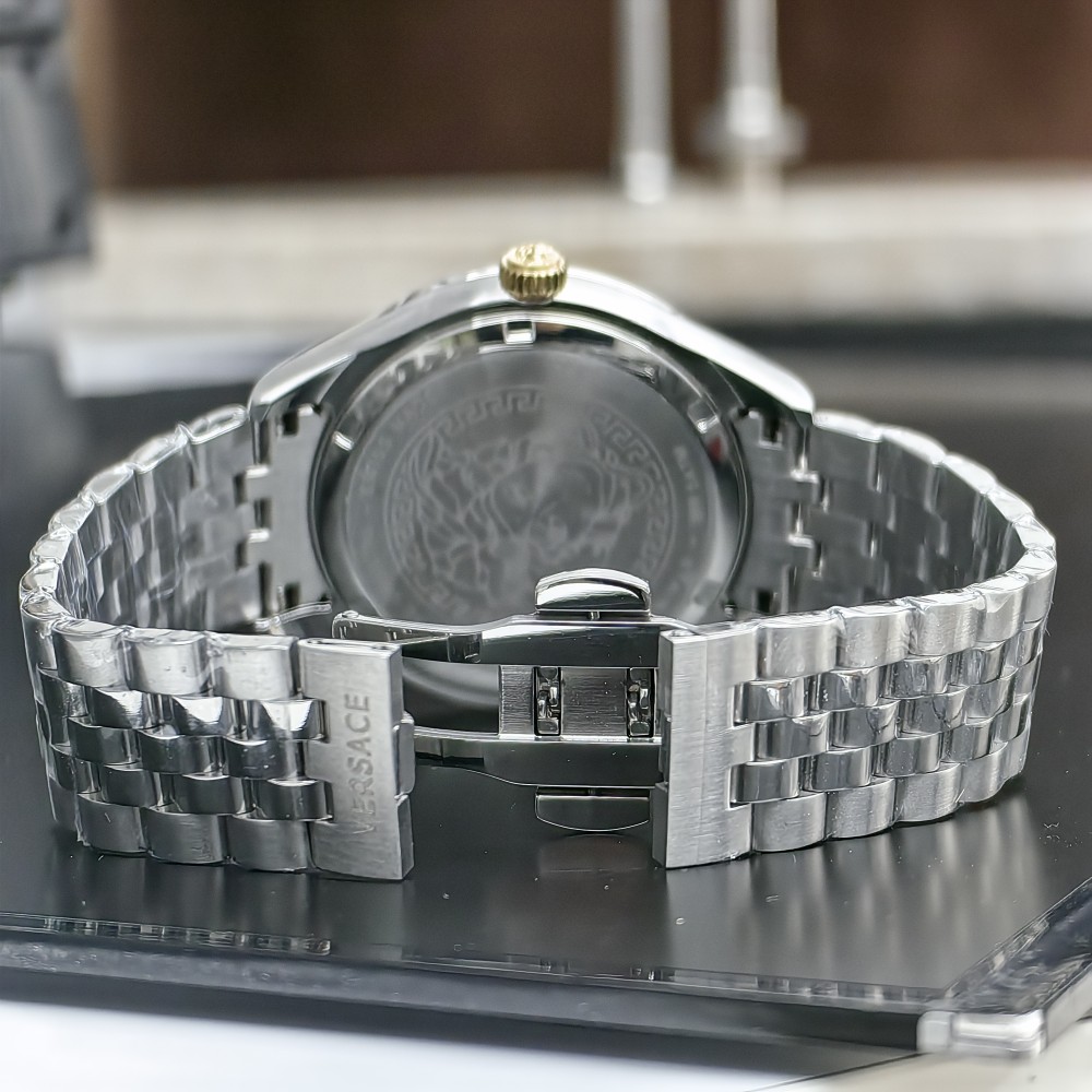 VERSACE SILVER- BLACK DIAL VERSACE SILVER- BLACK DIAL