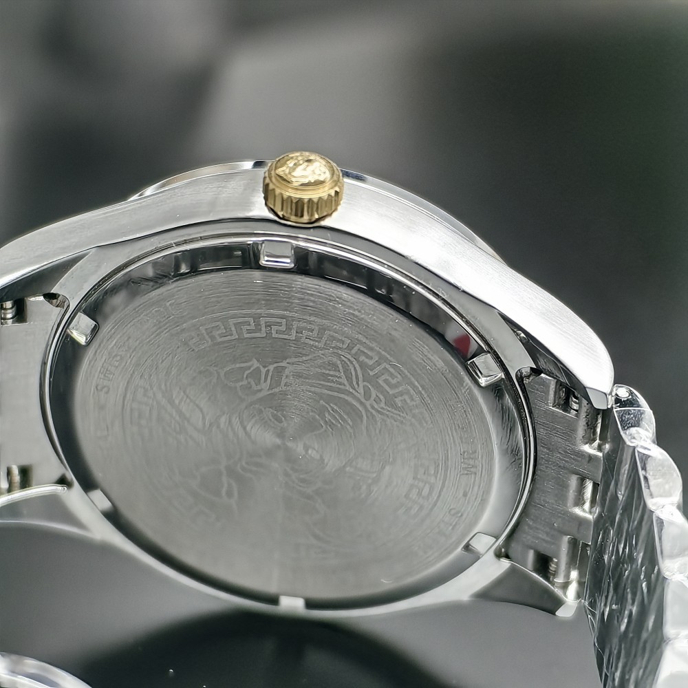 VERSACE SILVER- BLACK DIAL VERSACE SILVER- BLACK DIAL