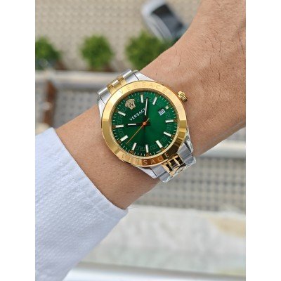 Versace Hellenyium Yeşil 42mm Two Tone Gold